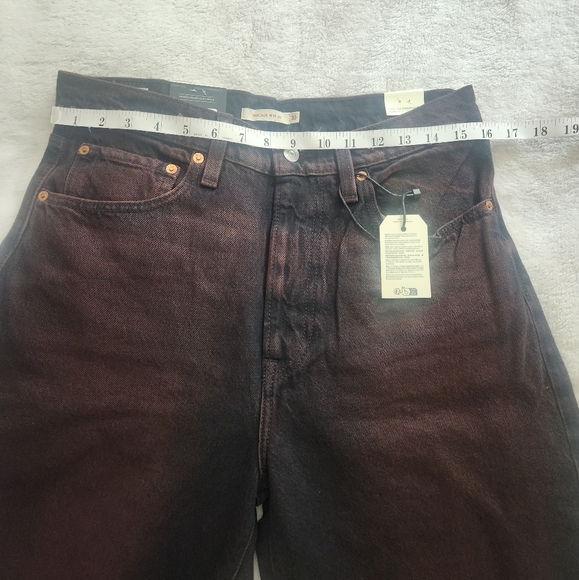 LEVI'S RIBCAGE WIDE LEG WOMEN'S JEANS cherry cordial- red sz 32, 31, 30 nwt - Picture 5 of 9